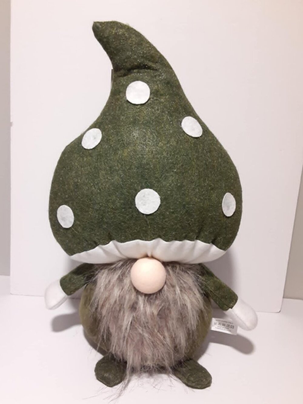 17" Gnome w/ Mushroom Cap Hat Stuffed Plush NWT